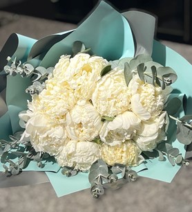 10 Beyaz Şakayık Buketi