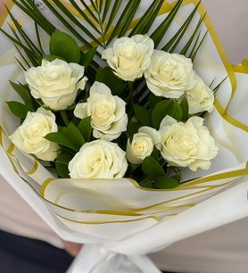 10 beyaz gül, beyaz gül buketi, Kayseri çiçek siparişi
