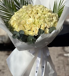 101 beyaz gül, ithal beyaz gül, kayseri çiçek evi