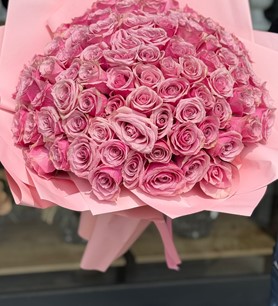 101 Pembe Gül Buketi