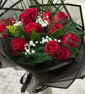 kırmızı gül buketi, 11 kırmızı gül, gül buketi