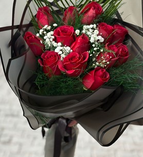 kırmızı gül buketi, 13 kırmızı gül, gül buketi