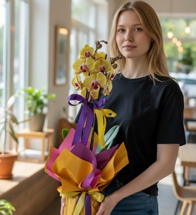 sarı orkide, ithal orkide, kayseri çiçek evi