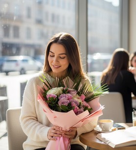 Renkli gül buketi  20 gül hediyesi  Canlı çiçek aranjmanı