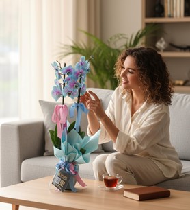 Gökkuşağı Orkide  2’li orkide  Renkli orkide