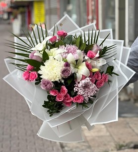 lila gül buketi, çardak gül buketi, Kayseri çiçekçi