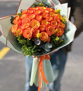 40 Turuncu Gül Buketi