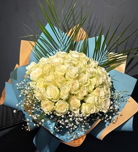 41 Beyaz Gül Buketi