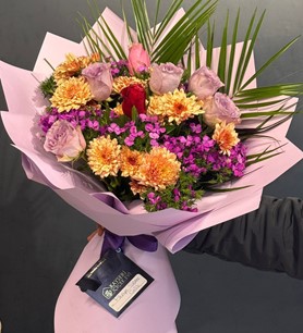 lila gül buketi, mevsim çiçekleri, Kayseri çiçekçi