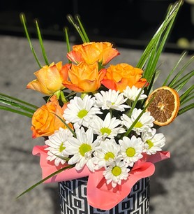 5 Turuncu Gül ve Papatya