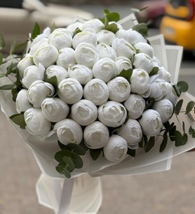 beyaz yapay şakayık, yapay buket, dekoratif çiçek