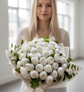 beyaz yapay şakayık, yapay buket, dekoratif çiçek