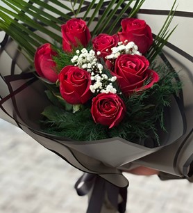 kırmızı gül buketi, 7 kırmızı gül, gül buketi