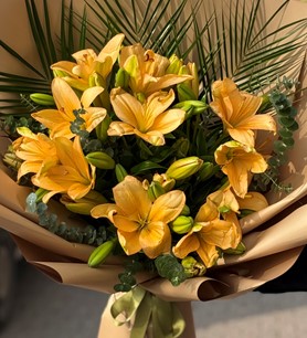 sarı lilyum buketi, Kayseri çiçekçi, Kayseri Çiçek Evi