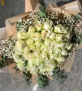 İthal 51 Beyaz Gül Somon Paket