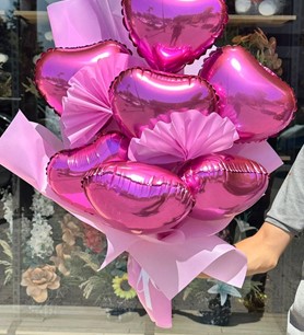 Kalp Balon Buketi	