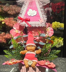 Kız Bebek Şemsiyeli Çiçek