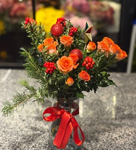 Kokina aranjman, çardak gül, yılbaşı çiçeği