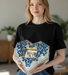 ledli çiçek aranjmanı, yapay mavi gül, romantik hediye