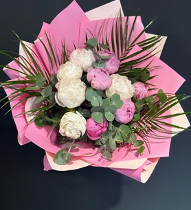 Pembe Beyaz Şakayık Buketi