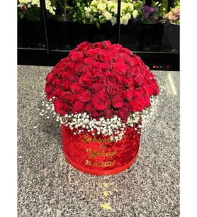 Silindir Kutu 101 Gül Pleksi İsimler