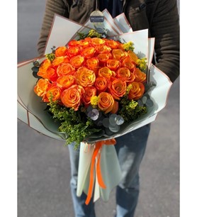Turuncu Gül Buketi