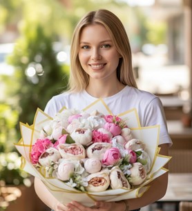 Kayseri yapay çiçek, şakayık buketi, ortanca siparişi